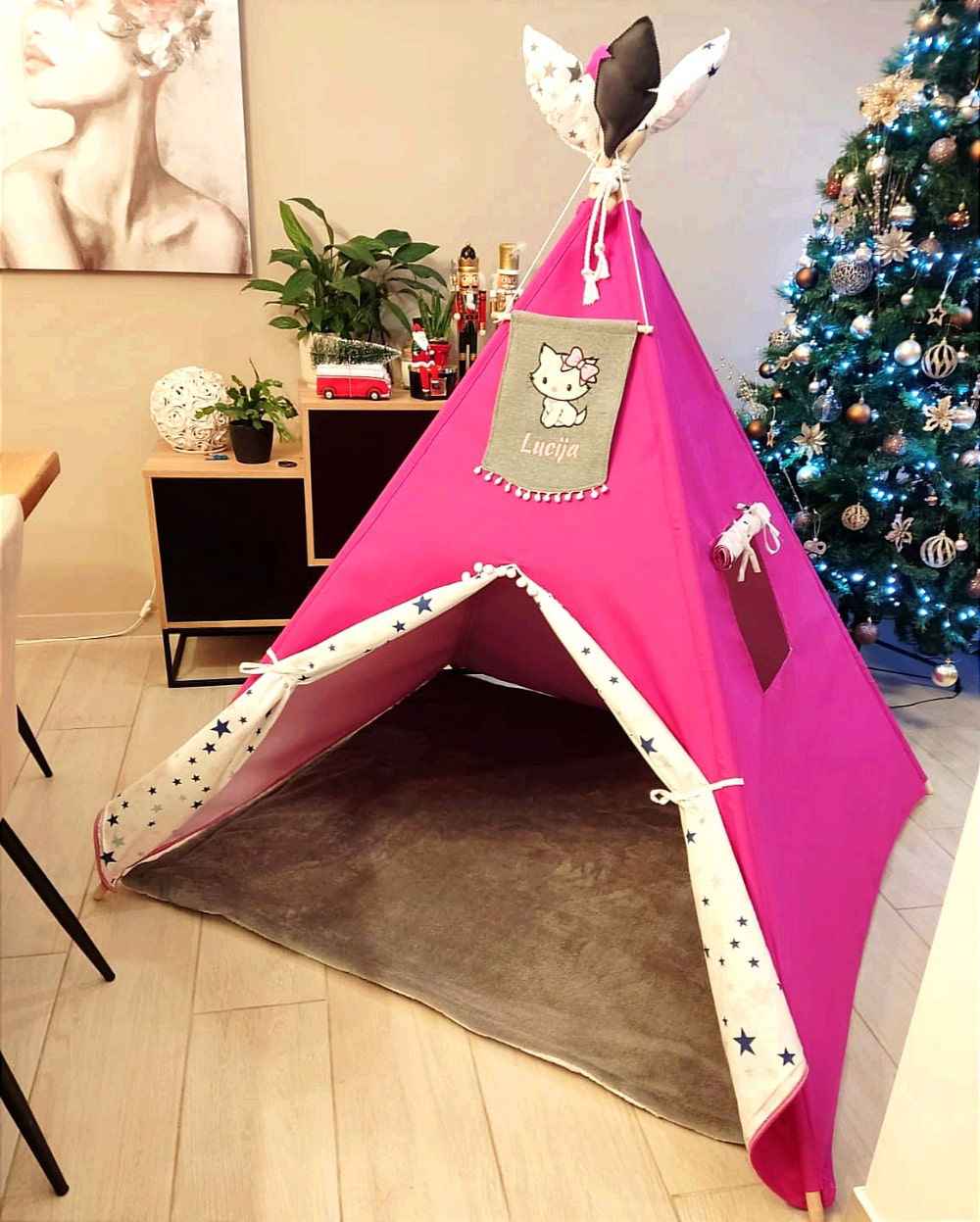 Personalized teepee tent for kids