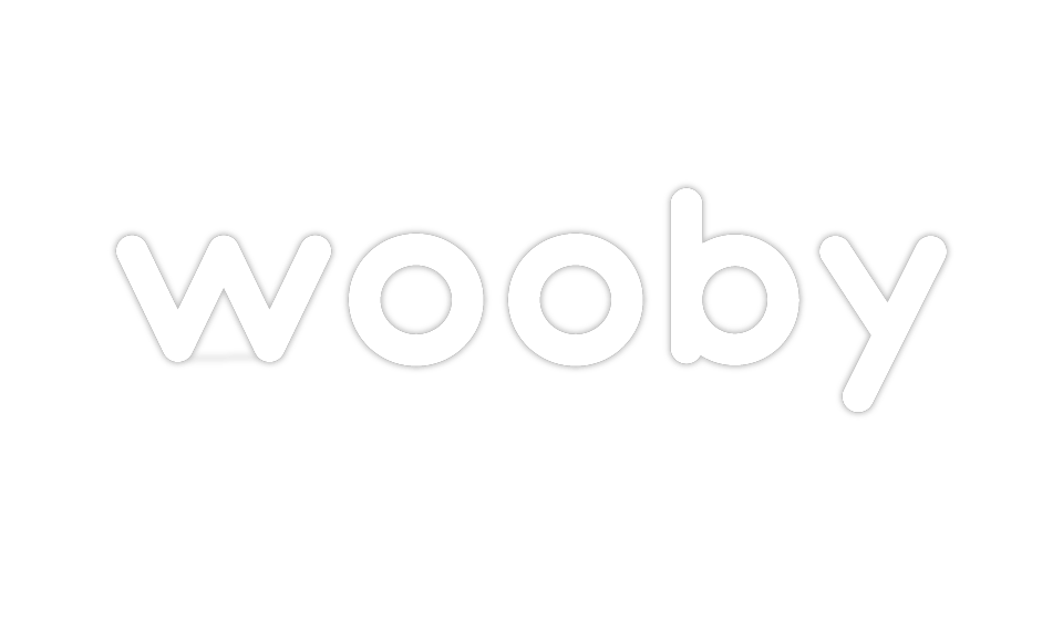 Wooby white logo